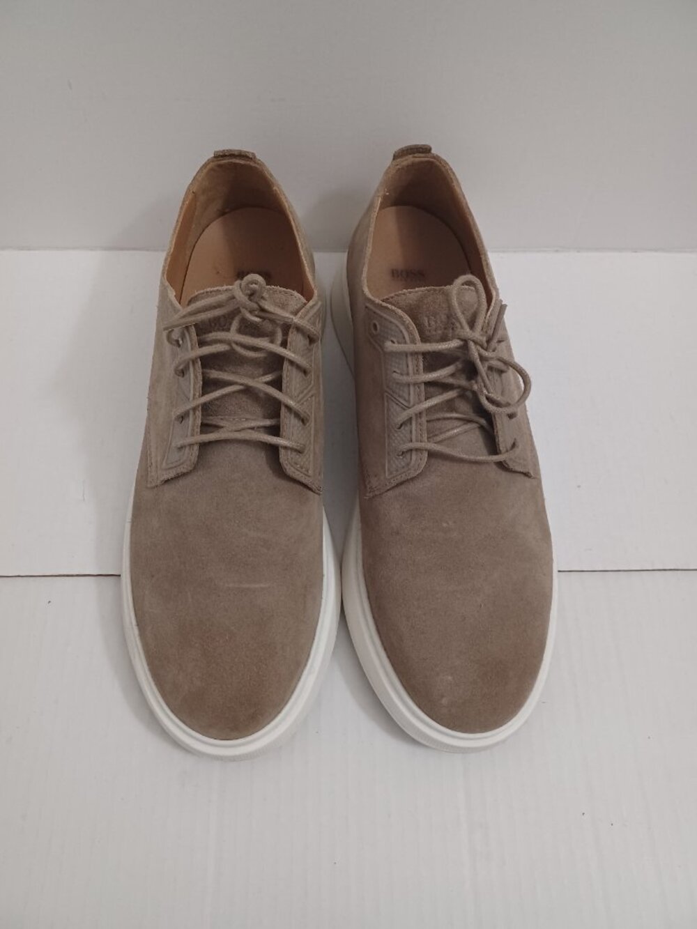 BOSS BULTON HYBIRD DERBY SHOES BEIGE MEN'S SIZE 44